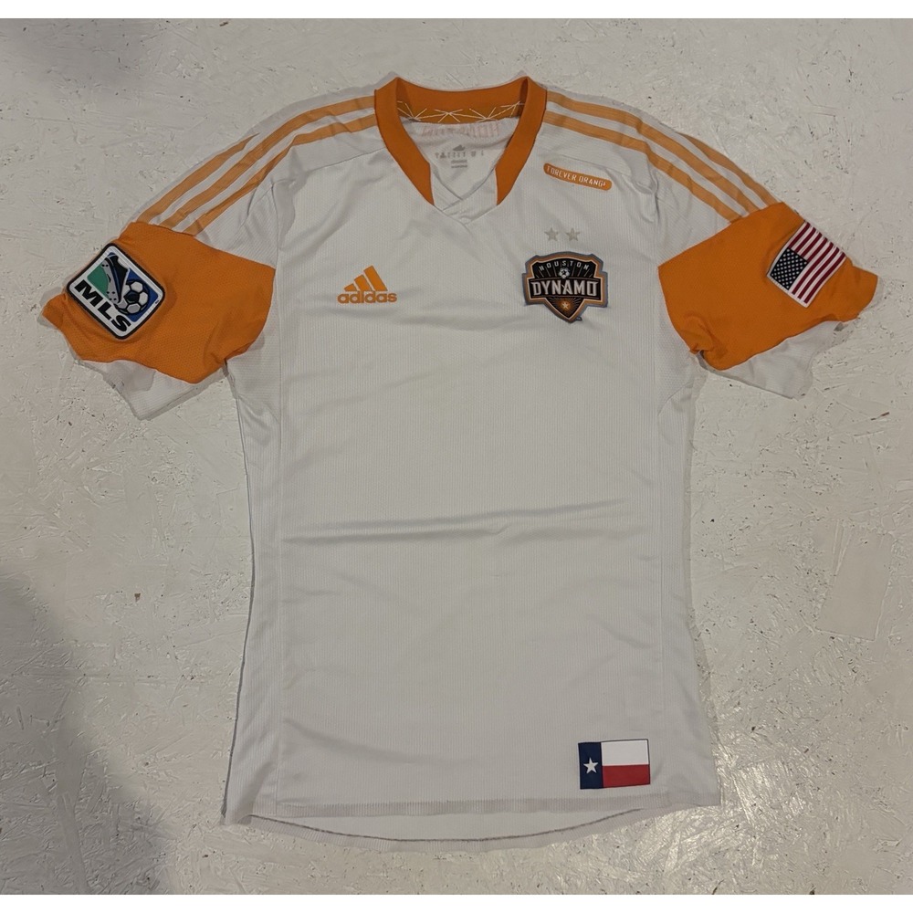 Adidas Houston Dynamo 2013/14 Soccer Jersey Mens Size Small MLS Away White